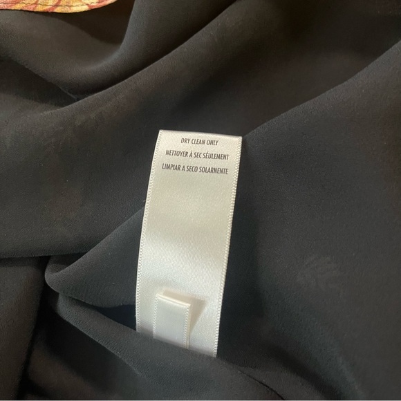 Vintage 100% Silk Casual Corner Black Floral Midi Dress Y2K Whimsigoth - Picture 6 of 11